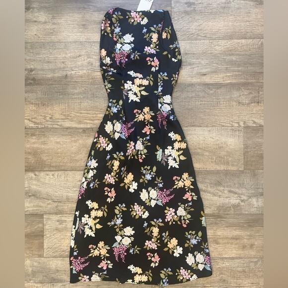 ZARA Satin Effect Midi Dress NWT - Picture 16 of 16